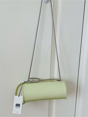$550 NWT Salar Made in Italy Lali Green Crocodile Leather Crossbody Shoulder Bag